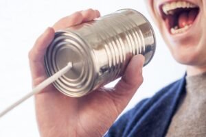 Effective voice communication using a can and string method.
