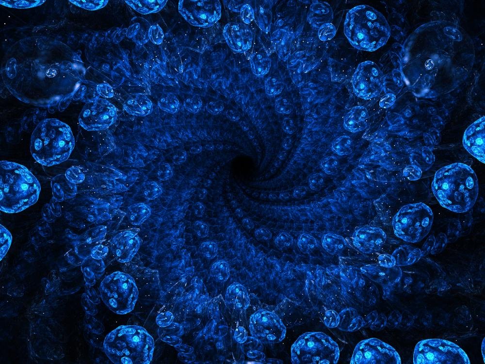 Exploring the interconnectedness of reality and science in a cosmic swirl.