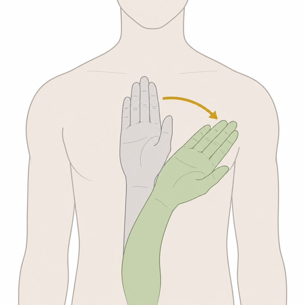 Wrist Joint Ulnar Deviation movement illustration