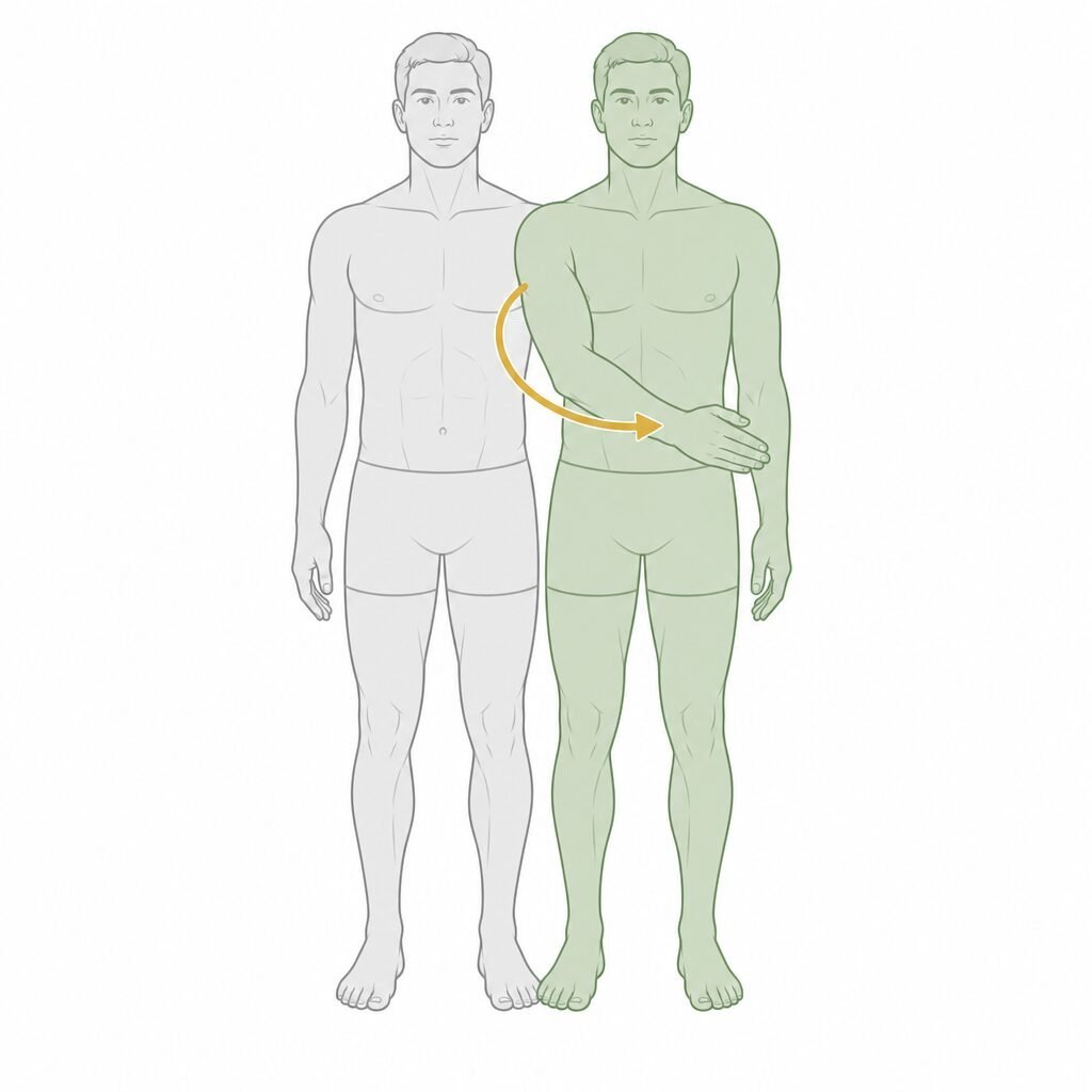 Shoulder Internal Rotation movement illustration