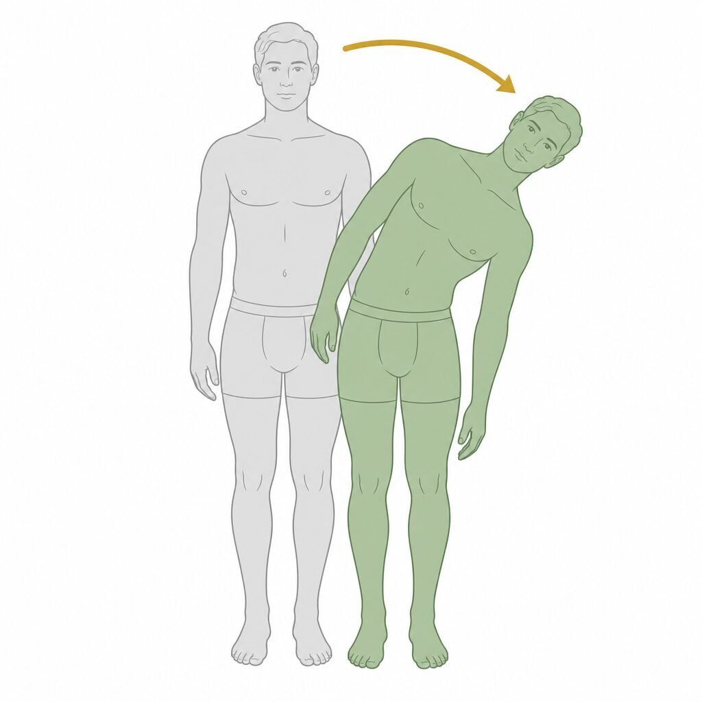 Spine Lateral Flexion movement illustration