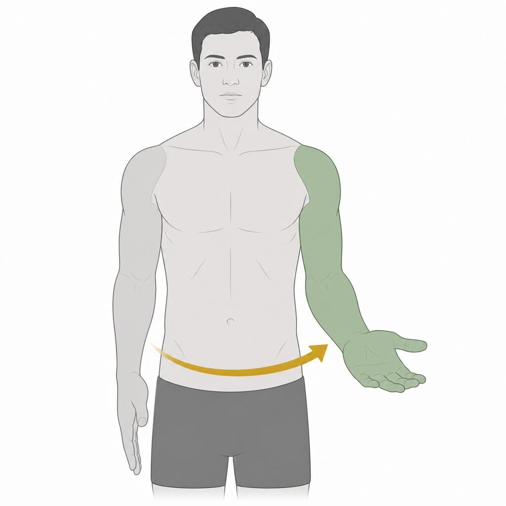 Elbow Supination movement illustration