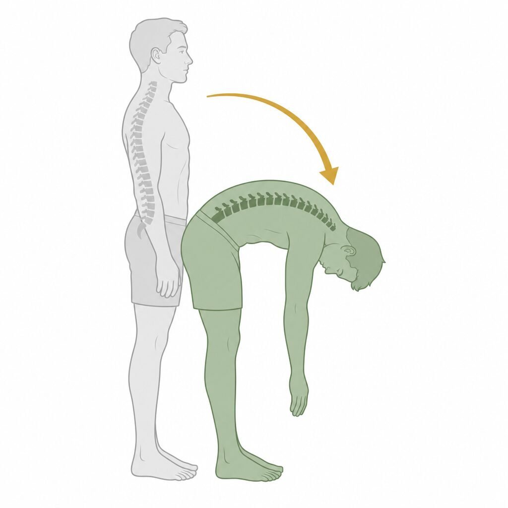 Spine Flexion movement illustration