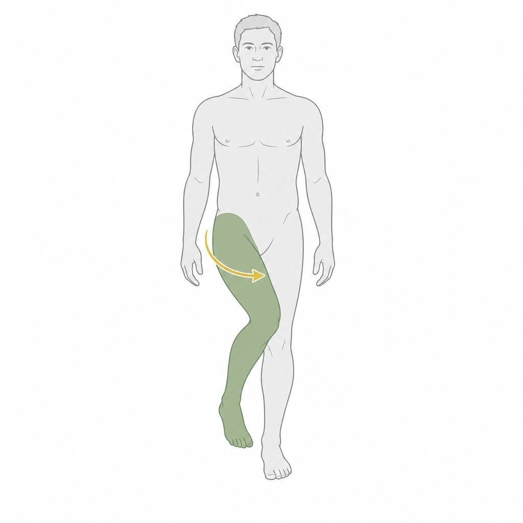 Hip Internal Rotation movement illustration